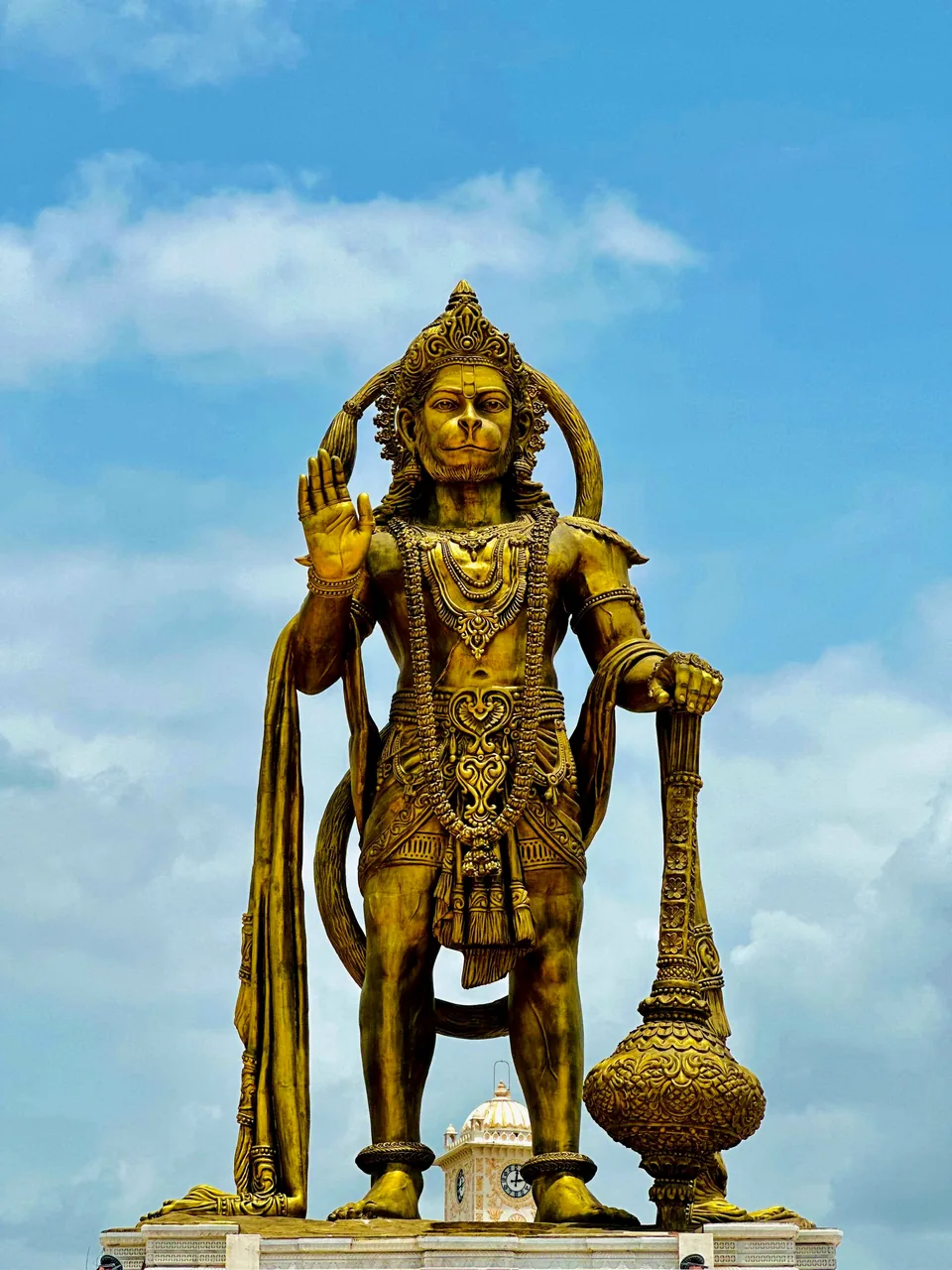 Hanumanji statue representing devotion and service in Sarangpur