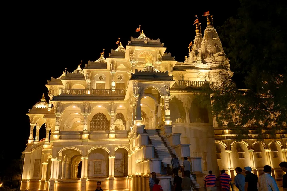 Temple at night